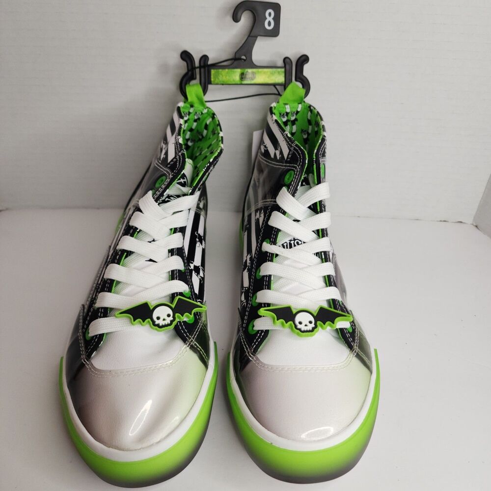 Beetlejuice Glow-In-The Dark Shoes Women’s Size 8 High-top GROUND UP Sneakers